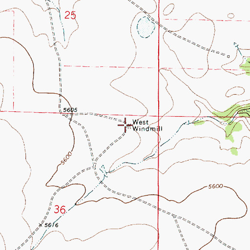 Topographic Map of West Windmill, NM