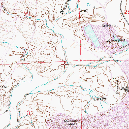 Topographic Map of Westwater Arroyo, NM