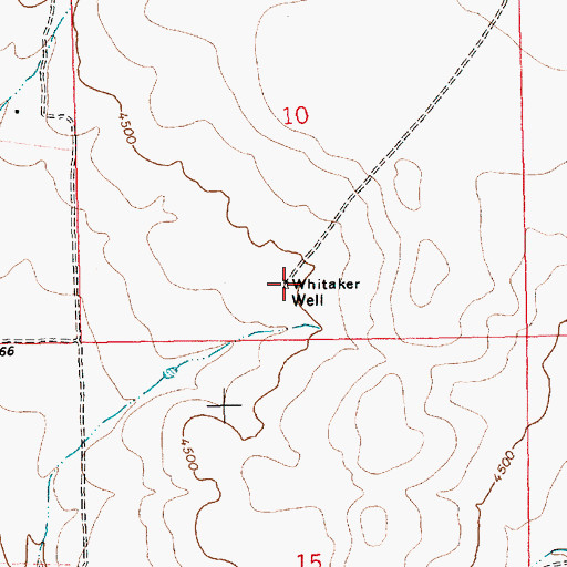 Topographic Map of Whitaker Well, NM