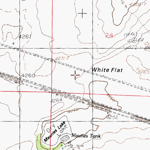 Topographic Map of White Flat, NM