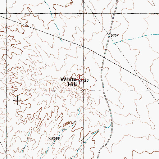 Topographic Map of White Hill, NM