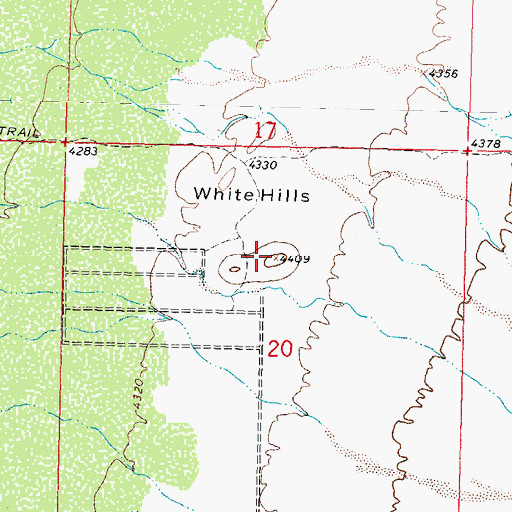 Topographic Map of White Hills, NM