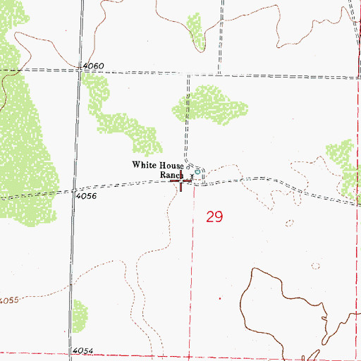 Topographic Map of White House Ranch, NM