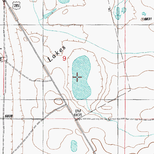 Topographic Map of White Lakes, NM