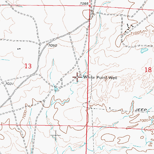Topographic Map of White Point Well, NM