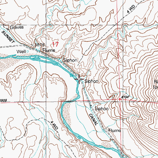 Topographic Map of White Rock Canyon, NM