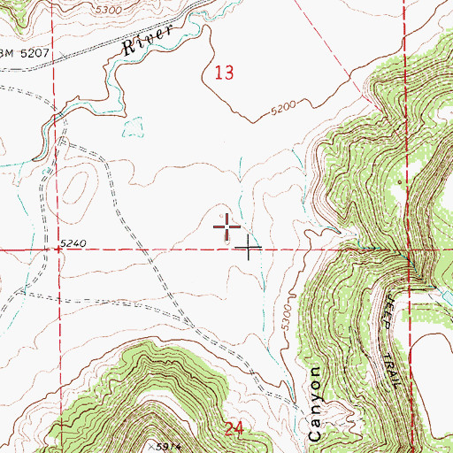 Topographic Map of White Rock Canyon, NM