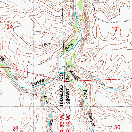 Topographic Map of White Rock Canyon, NM