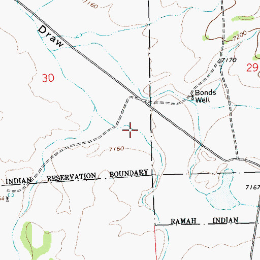 Topographic Map of White Rock Draw, NM
