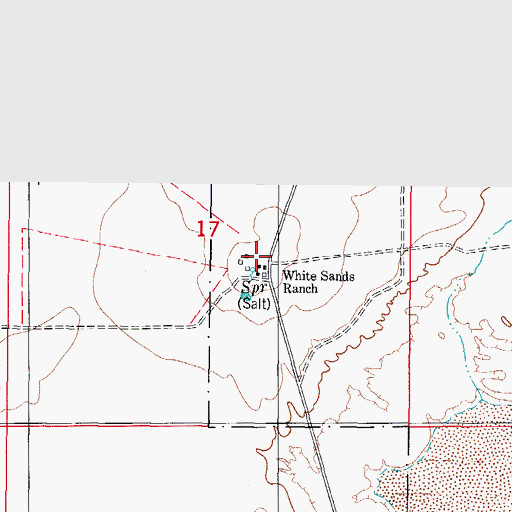 Topographic Map of White Sands Ranch, NM