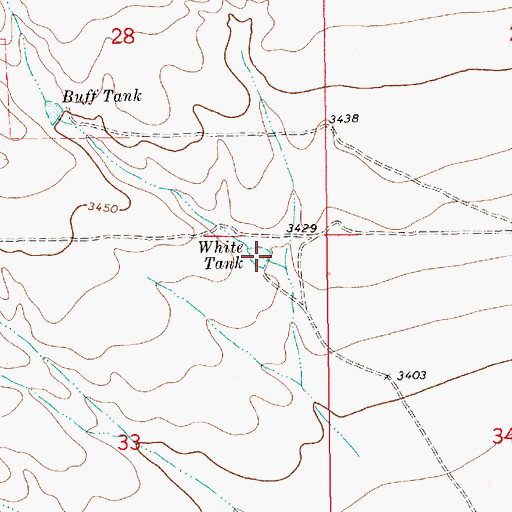 Topographic Map of White Tank, NM
