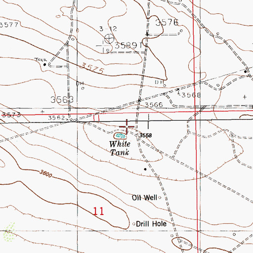 Topographic Map of White Tank, NM