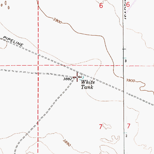 Topographic Map of White Tank, NM