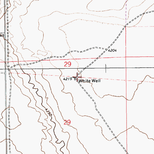 Topographic Map of White Well, NM