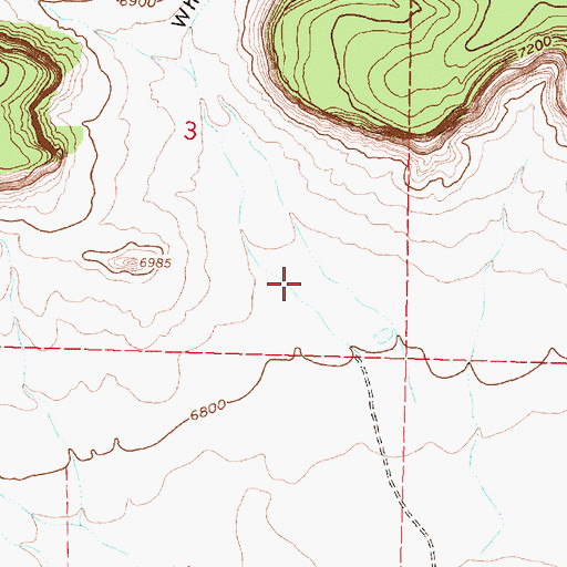 Topographic Map of Whitehorse Rincon, NM