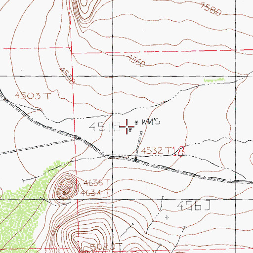 Topographic Map of Whitewater Wells, NM