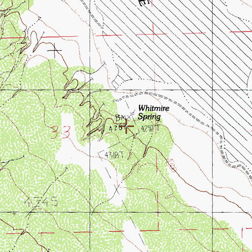 Topographic Map of Whitmire Ranch, NM