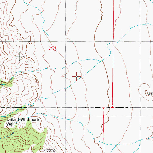 Topographic Map of Whitmore Canyon, NM