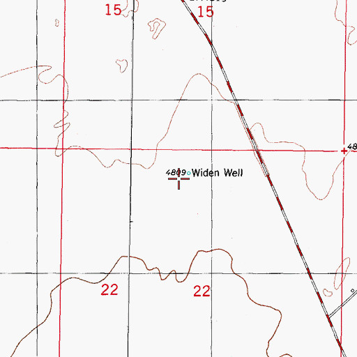 Topographic Map of Widen Well, NM