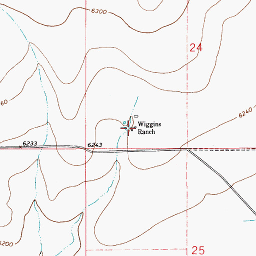 Topographic Map of Wiggins Ranch, NM