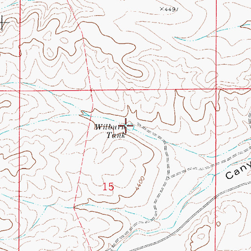 Topographic Map of Wilburn Tank, NM