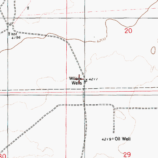 Topographic Map of Wilcox Wells, NM