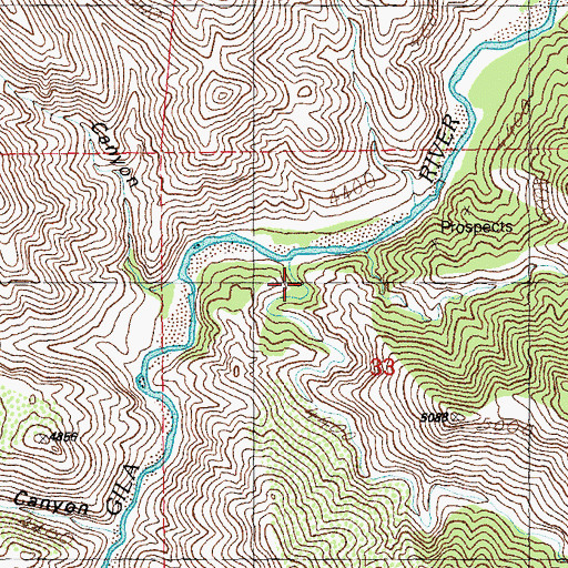 Topographic Map of Wild Horse Canyon, NM