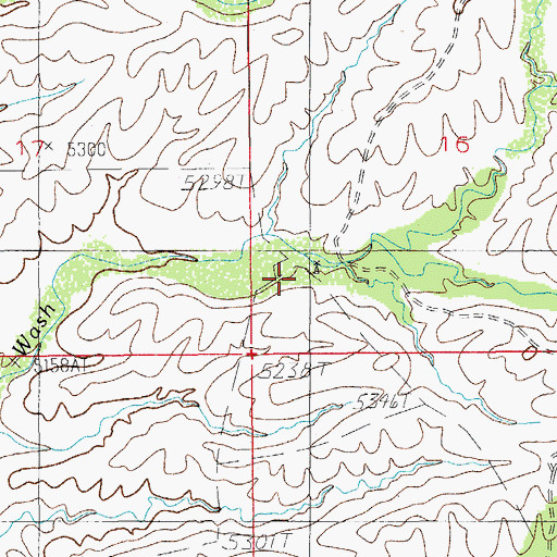 Topographic Map of Old Robertson Ranch, AZ