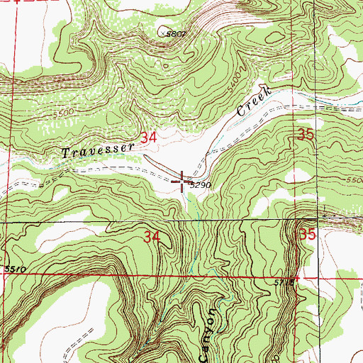 Topographic Map of Wildcat Canyon, NM