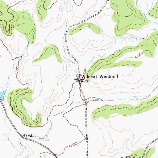 Topographic Map of Wildcat Windmill, NM
