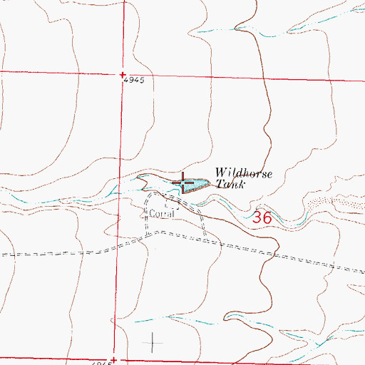 Topographic Map of Wildhorse Tank, NM