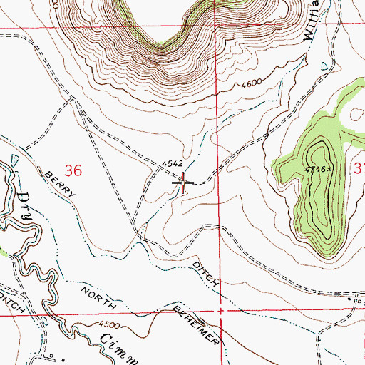 Topographic Map of Williams Canyon, NM