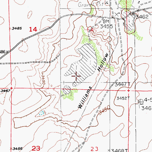 Topographic Map of Williams Hollow, NM