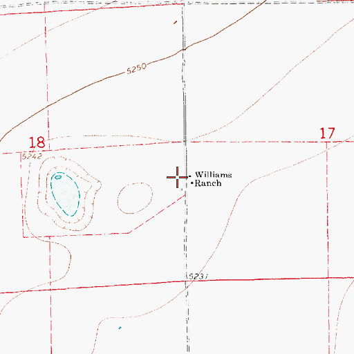 Topographic Map of Williams Ranch, NM