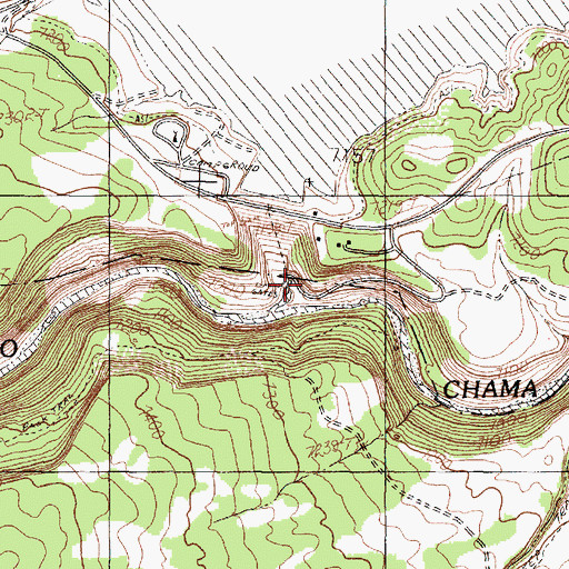 Topographic Map of Willow Creek, NM
