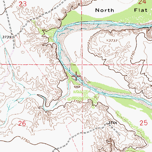 Topographic Map of Willow Creek, NM