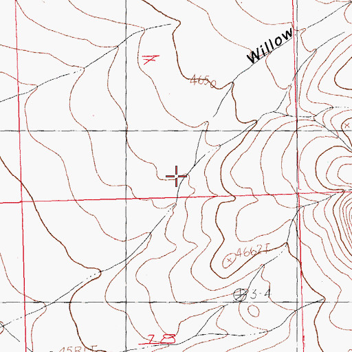 Topographic Map of Willow Draw, NM
