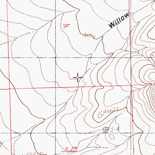 Topographic Map of Willow Draw, NM