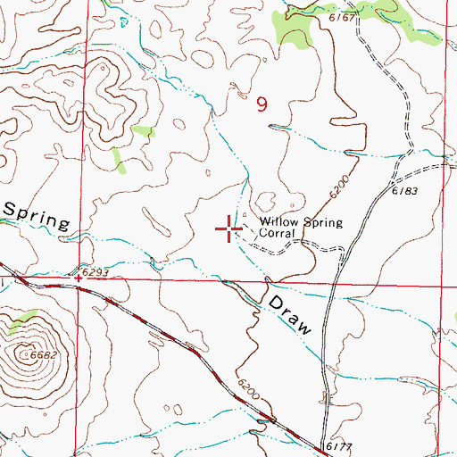 Topographic Map of Willow Spring Corral, NM