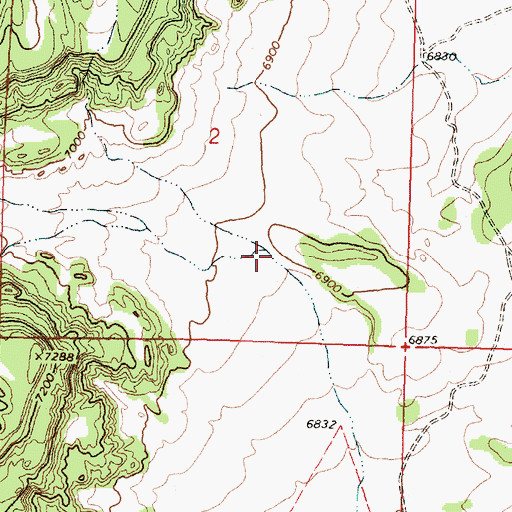 Topographic Map of Willow Springs Canyon, NM
