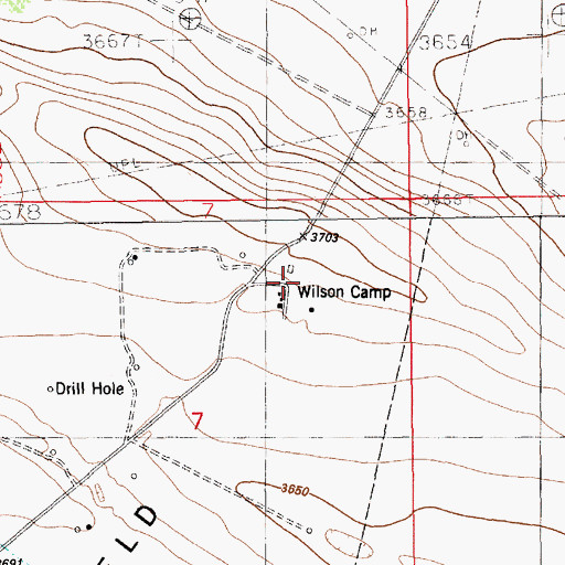 Topographic Map of Wilson Camp, NM