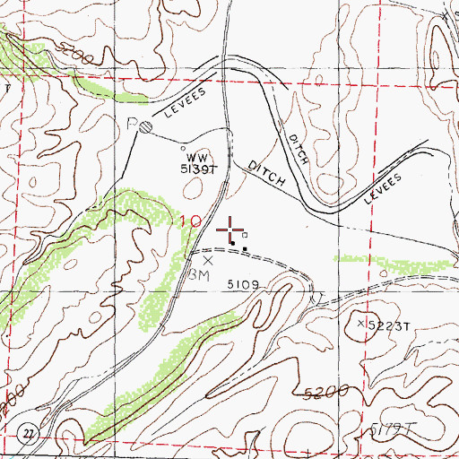Topographic Map of Wilson Ranch, NM