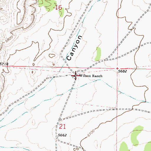 Topographic Map of Wilson Ranch, NM