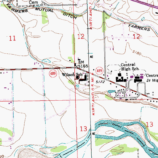 Topographic Map of Wilson School, NM