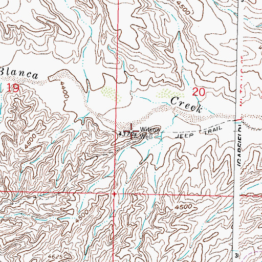 Topographic Map of Wilson Well, NM