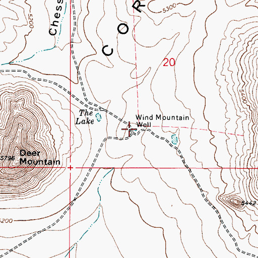 Topographic Map of Wind Mountain Well, NM