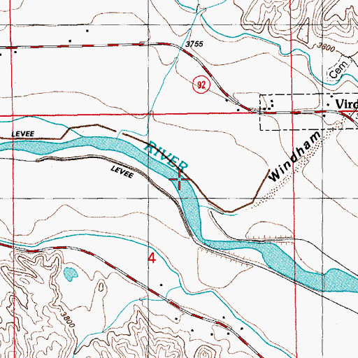 Topographic Map of Windham Canyon, NM