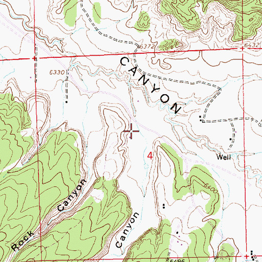 Topographic Map of Window Rock Canyon, NM