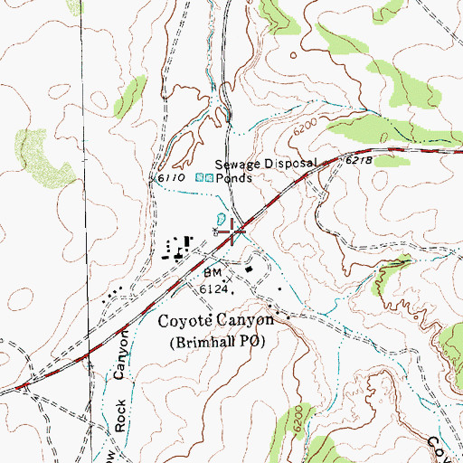 Topographic Map of Window Rock Canyon, NM
