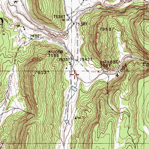 Topographic Map of Windy Canyon, NM